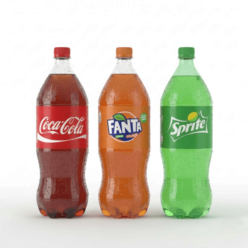 Coca-Cola, Fanta, and Sprite